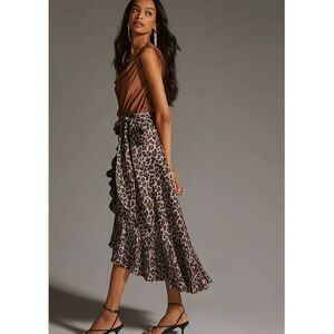 Mare Mare x Anthropologie Asymmetrical Skirt NWT animal print ANTHRO New Lg Sm
